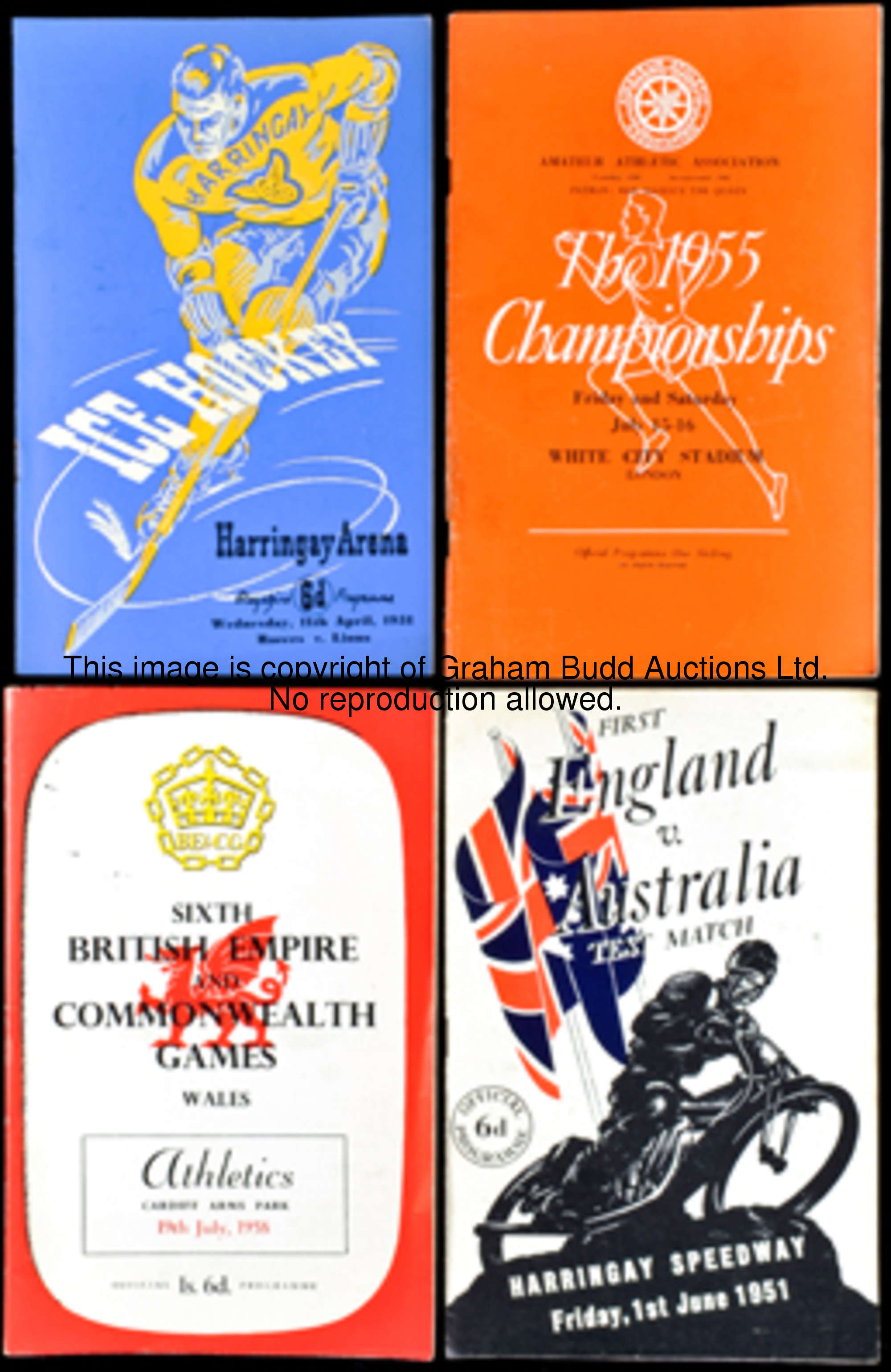 1950s Sporting programmes, 1958 Empire & Commonwealth Games, White City athletics meetings, Oxford v...