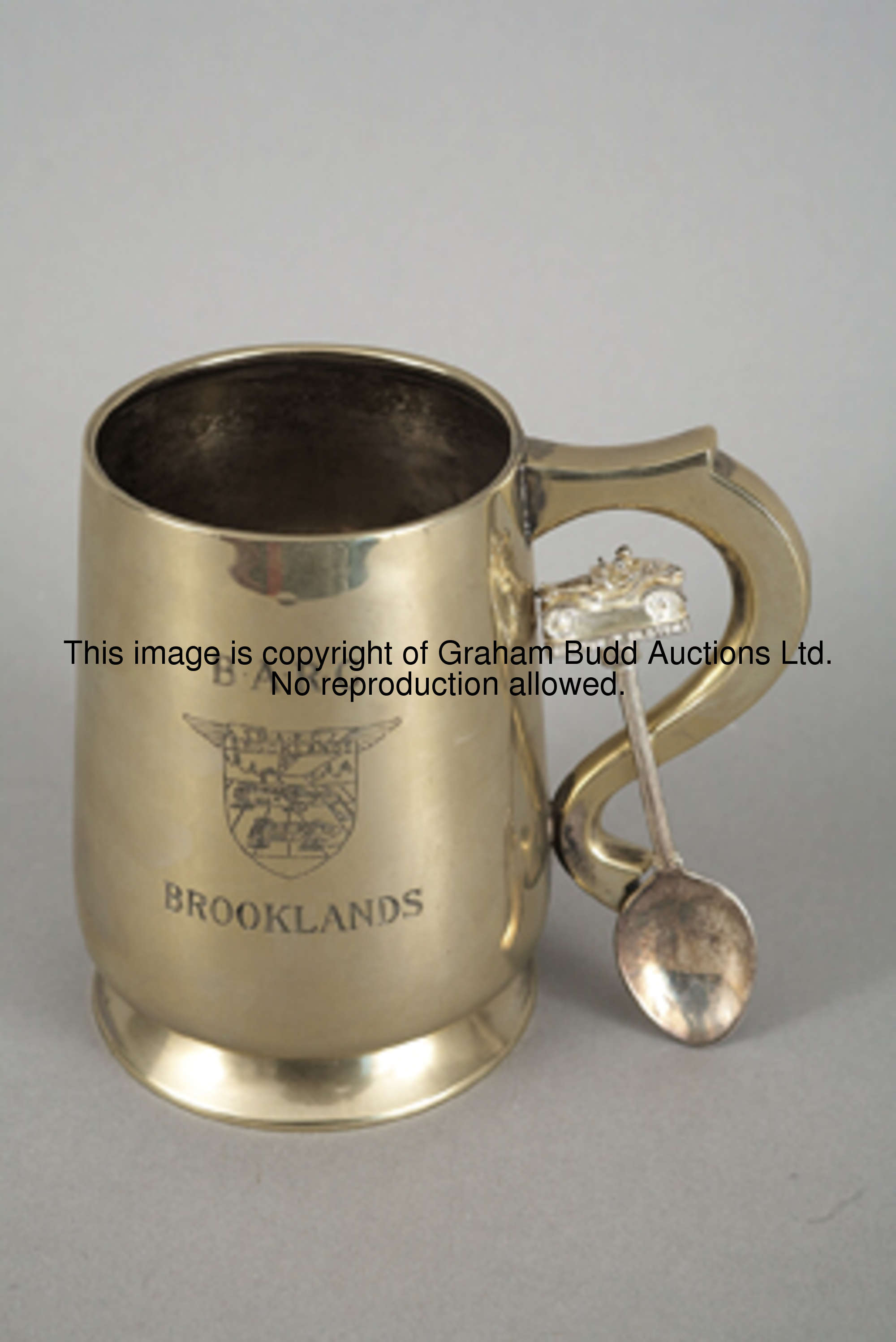 1930 Brooklands 500-Miles celebratory teaspoon and various items of Brooklands silverware, the silve...
