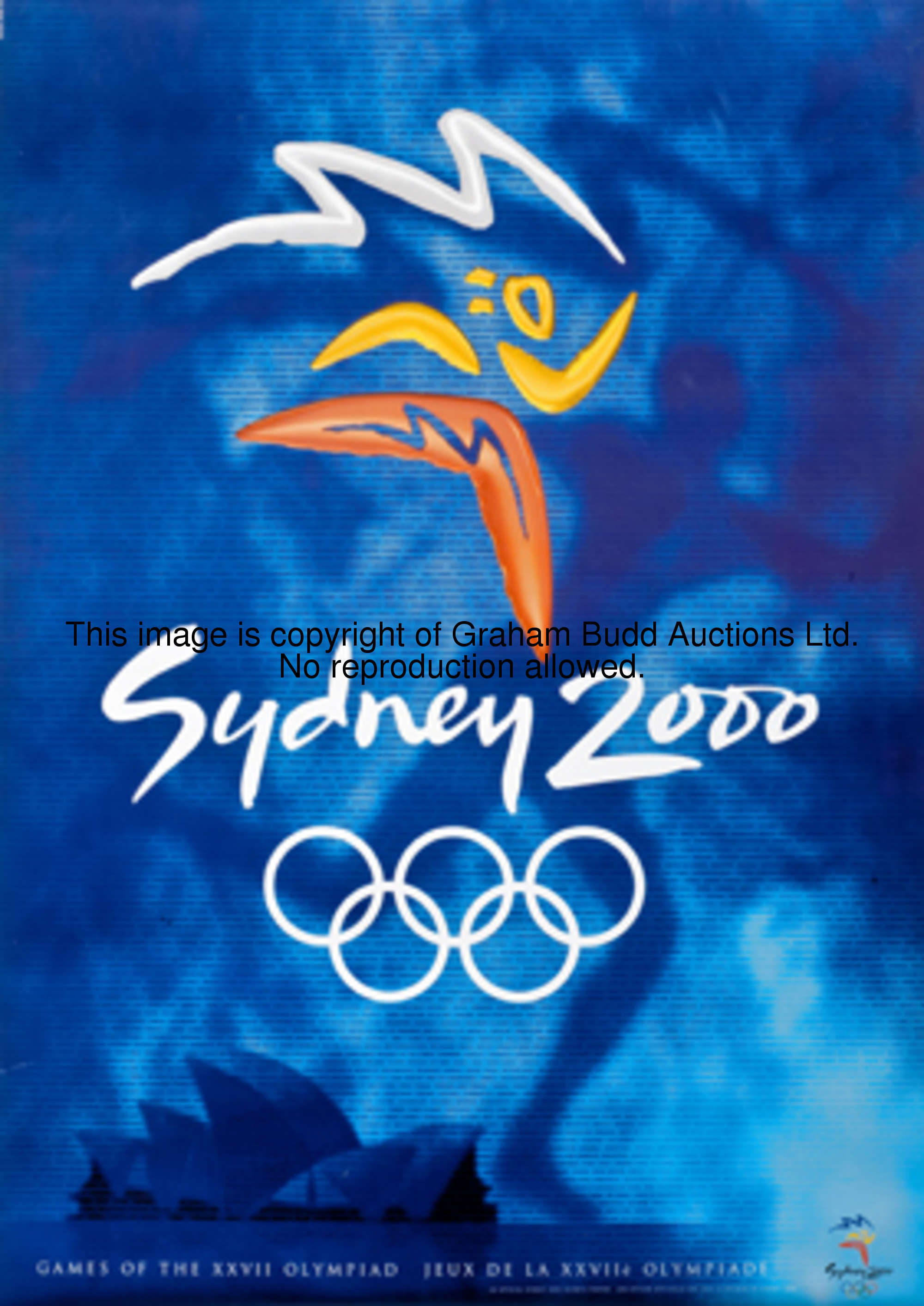 Sydney 2000 Olympic memorabilia, comprising: two posters, the official logo and the running athlete ...