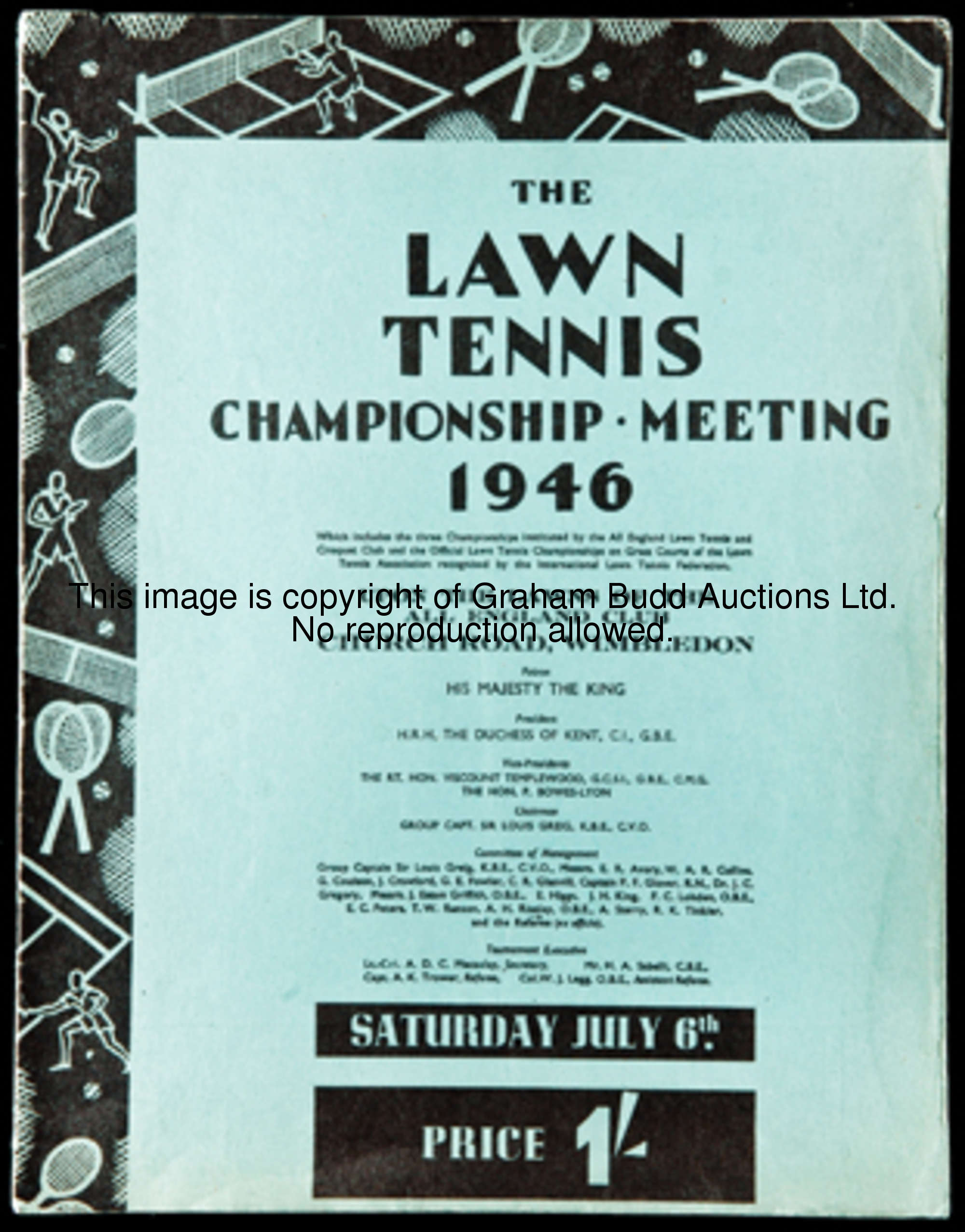 A collection of Wimbledon championship tennis programmes with complete representation of every post-...