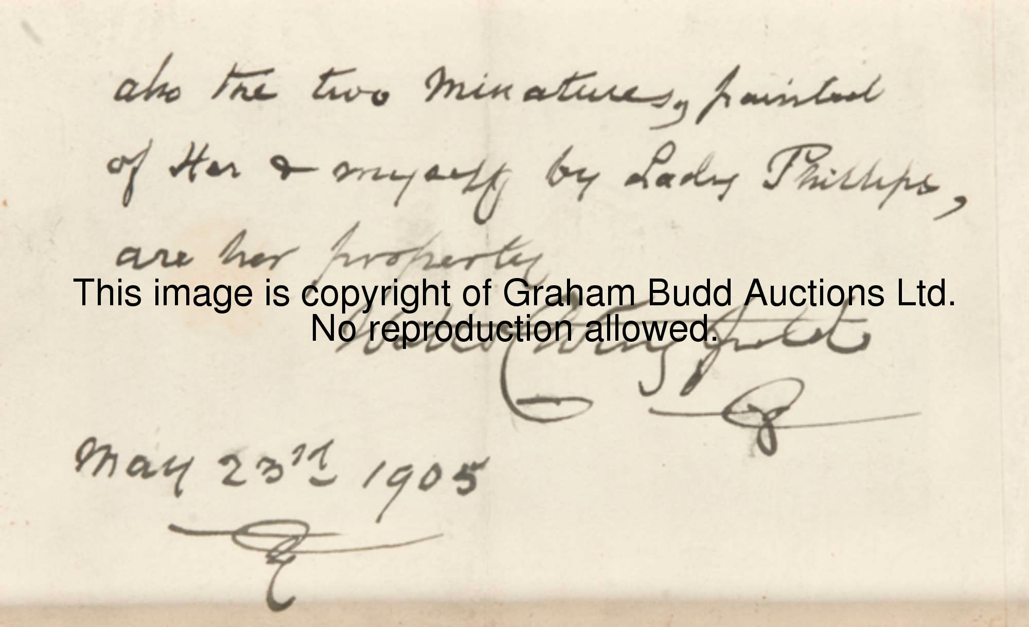 A rare example of the signature of Major Walter Wingfield the inventor of lawn tennis, in the form o...