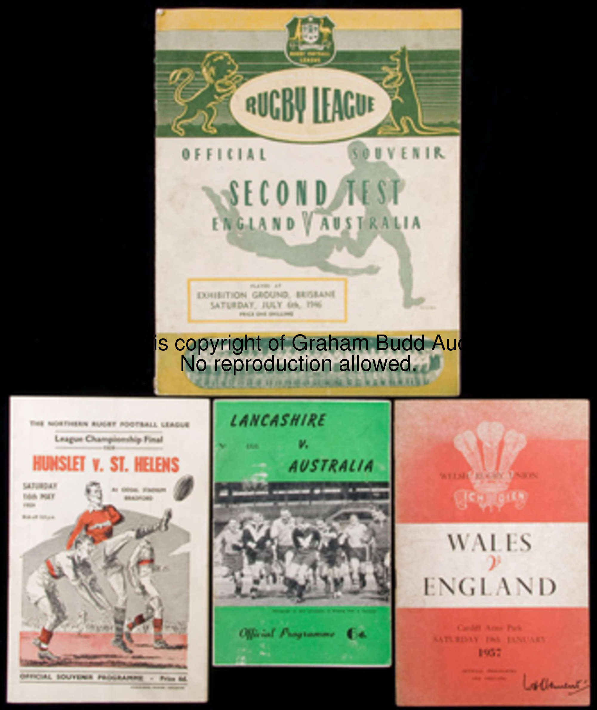 Miscellaneous post-war programmes formerly owned by Jim Sullivan, Alex Murphy Testimonial Brochure, ...