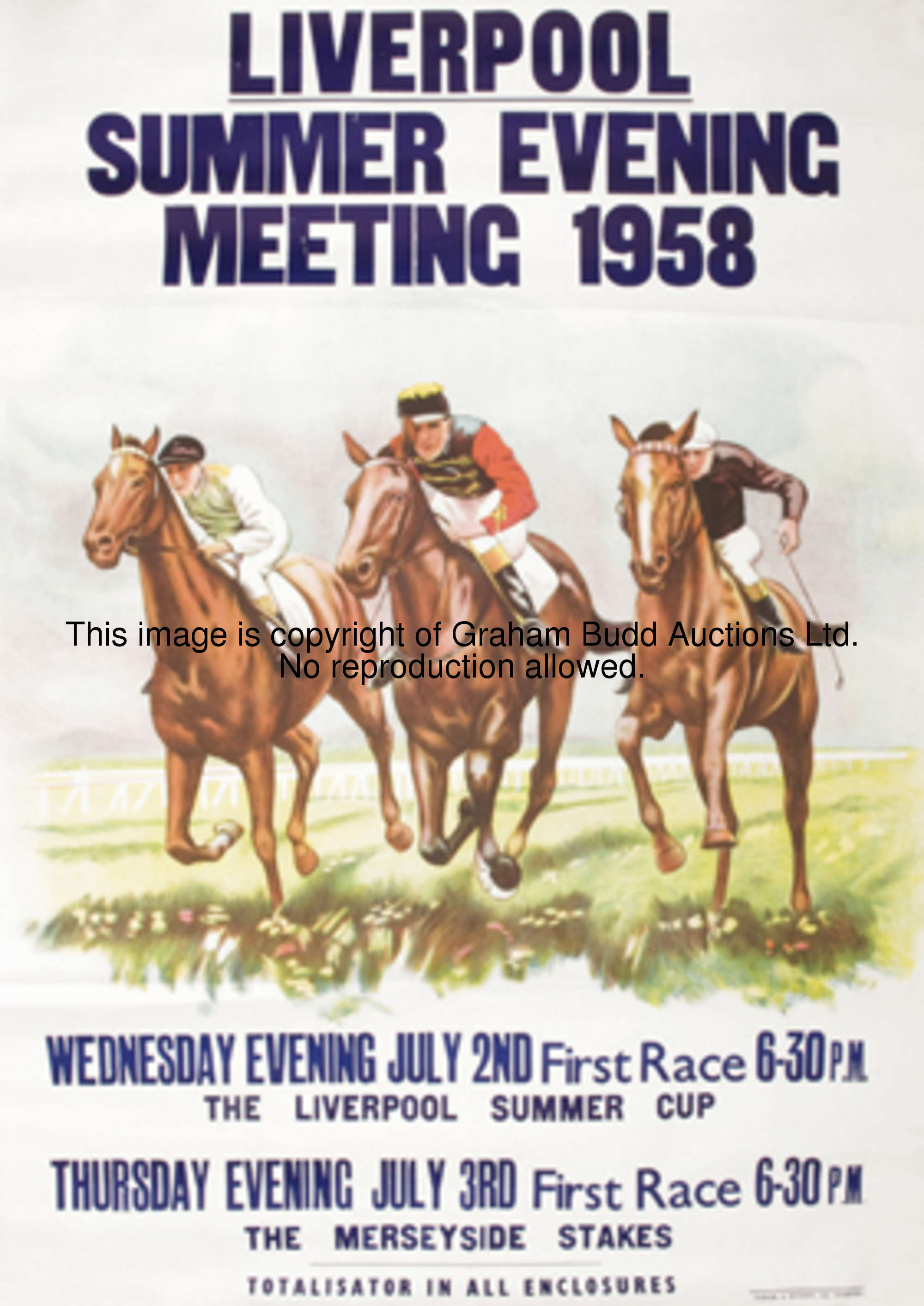 A fine collection of Aintree Race Meeting posters, for the Grand National Meeting of 1966, 1967, the...