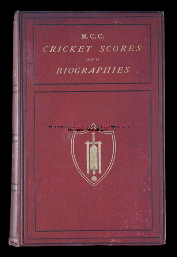 Frederick Lillywhite's Cricket Scores and Biographies, vols 1 to 4, covering the period 1772 to 1854...