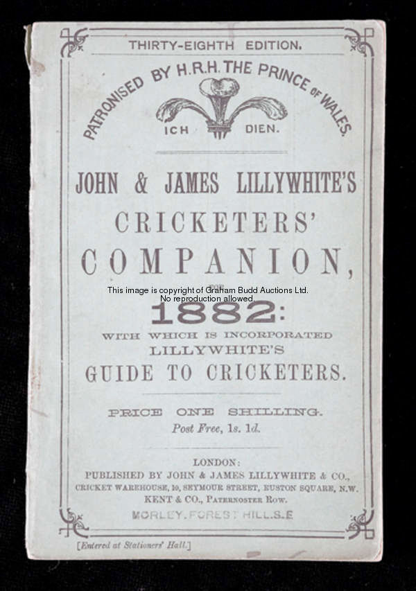 James Lillywhite's Cricketers' Companions, for 1867, 1869, 1871 to 1874, 1872, 1876, 1879 to 1885, s...