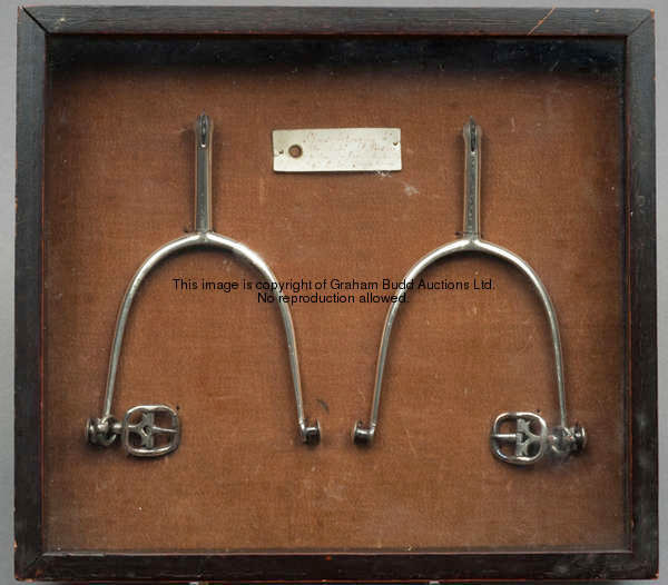 A pair of spurs believed to have been worn by Fred Archer, formerly on loan to the York Racing Museu...