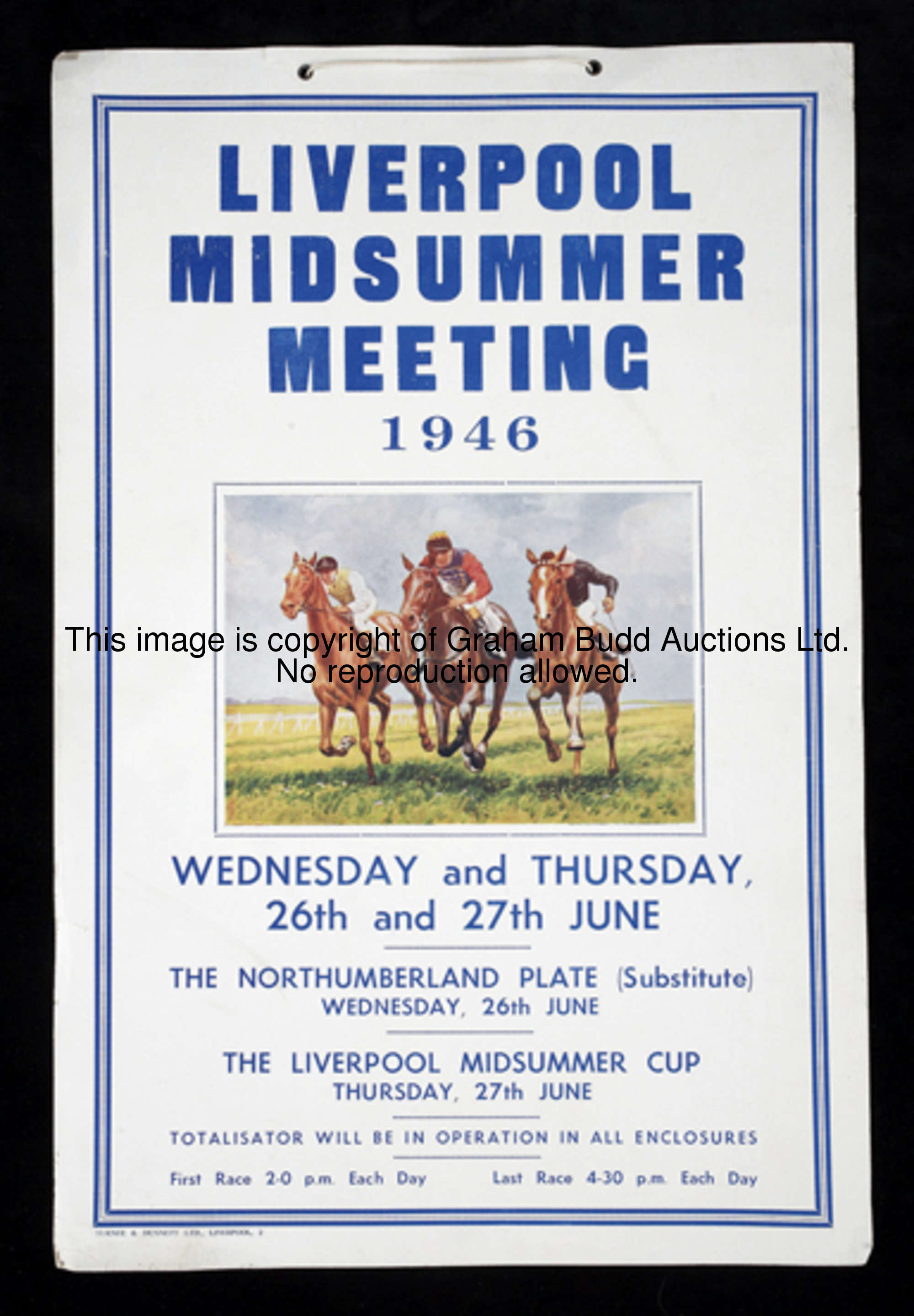 A group of 14 Aintree race meeting posters dating between 1946 and1965, employing four different des...