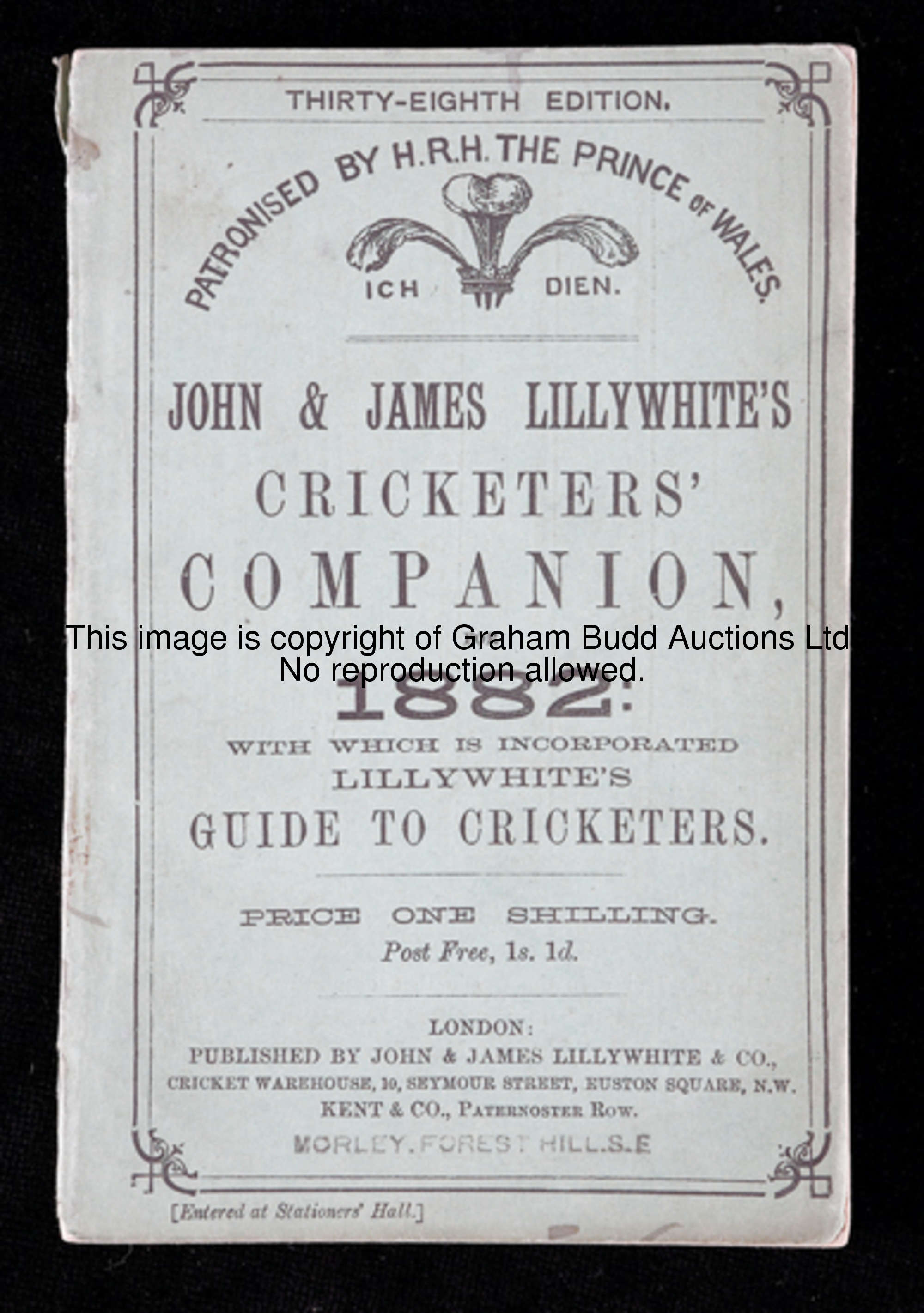 James Lillywhite's Cricketers' Companions, for 1867, 1869, 1871 to 1874, 1872, 1876, 1879 to 1885, s...