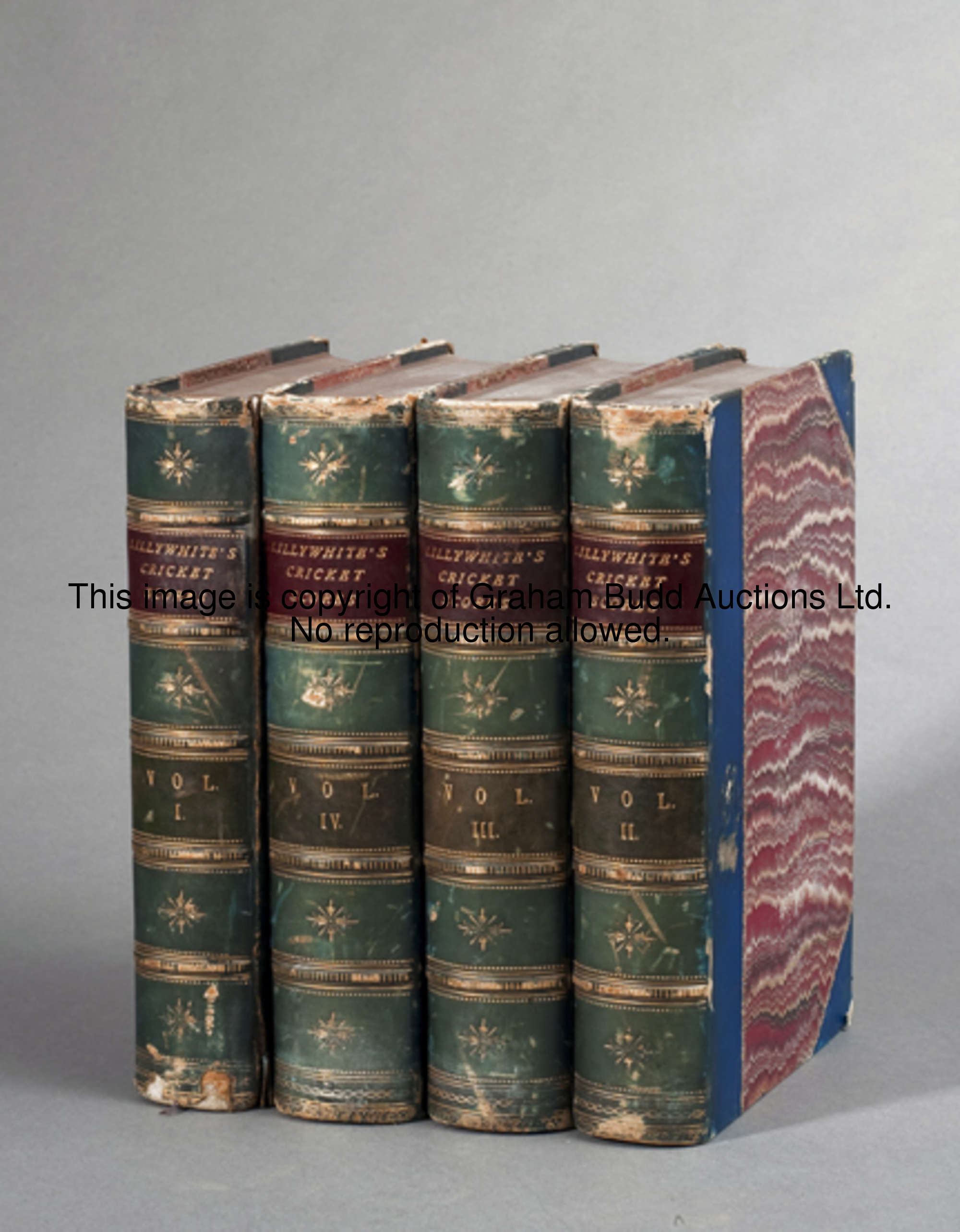 Frederick Lillywhite's Cricket Scores and Biographies, vols 1 to 4, covering the period 1772 to 1854...