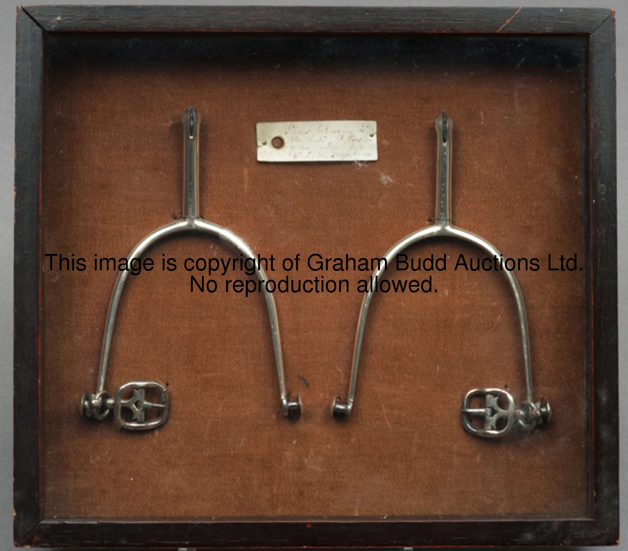 A pair of spurs believed to have been worn by Fred Archer, formerly on loan to the York Racing Museu...