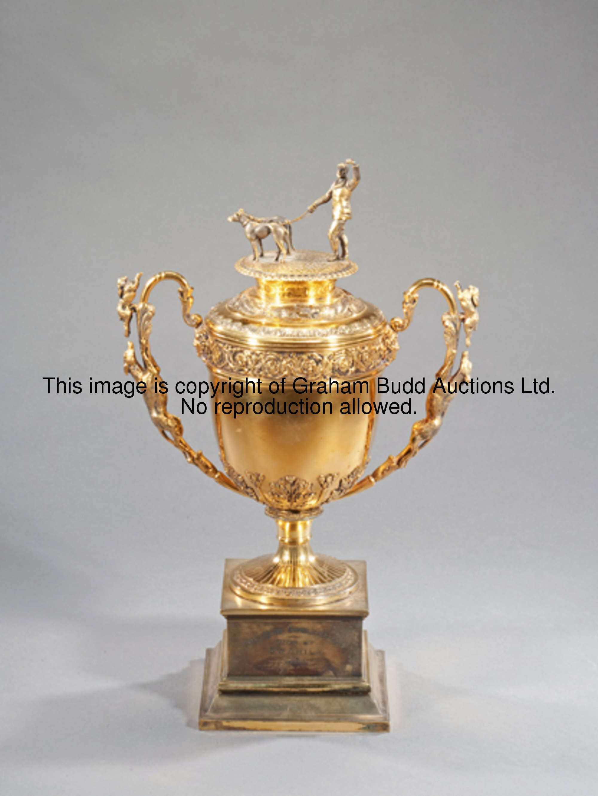 Hare Coursing: The trophy for the 1931 South of England Cup in the form of a silver-gilt cup & cover...