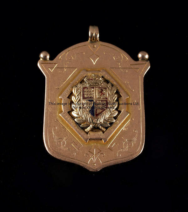 A gold & enamel Staffordshire F.A. Senior Cup winner's medal awarded to West Bromwich Albion's Alber...