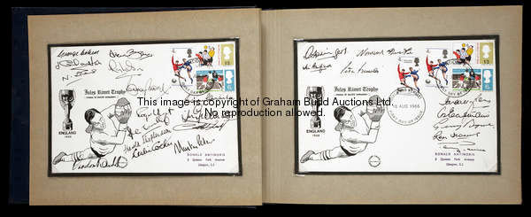 An exceptional collection of 1966 World Cup autographs: in the form of an album of first day covers ...