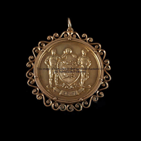 Danny Blanchflower's Tottenham Hotspur 1962 F.A. Cup winner's medal, a 9ct.gold medal inscribed 1961...