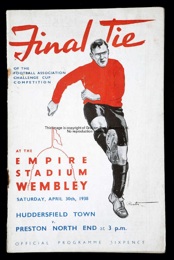 1938 F.A. Cup final programme Huddersfield Town v Preston North End 30th April 1938