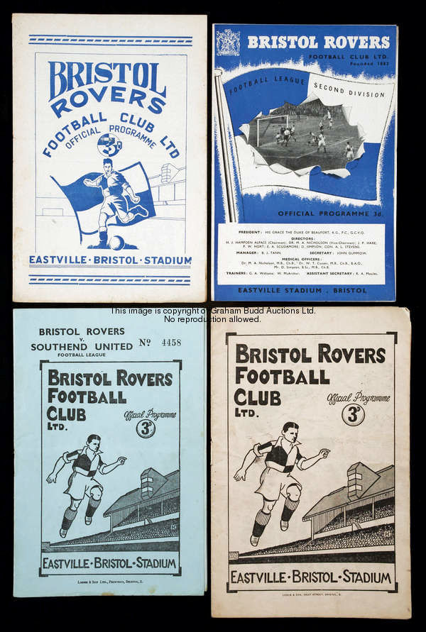 57 Bristol Rovers home programmes dating between seasons 1946-47 and 1953-54, all Football League fi...