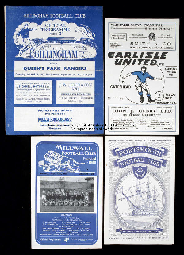 194 programmes with home representation of 82 different Football League clubs in season 1956-57