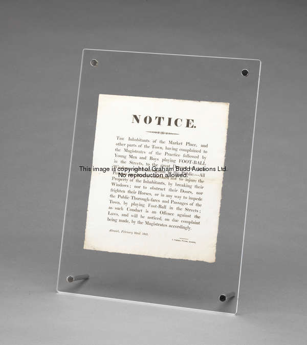 A rare, historically interesting and apparently previously unrecorded public notice served by the Ma...