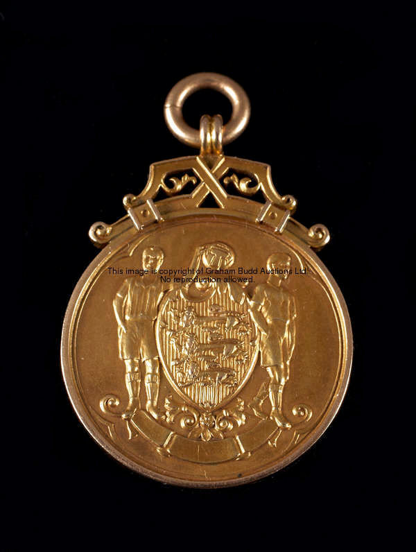 Andrew Beattie's 1938 Preston North End 14ct. gold F.A. Cup final winner's medal season 1937-38, ins...