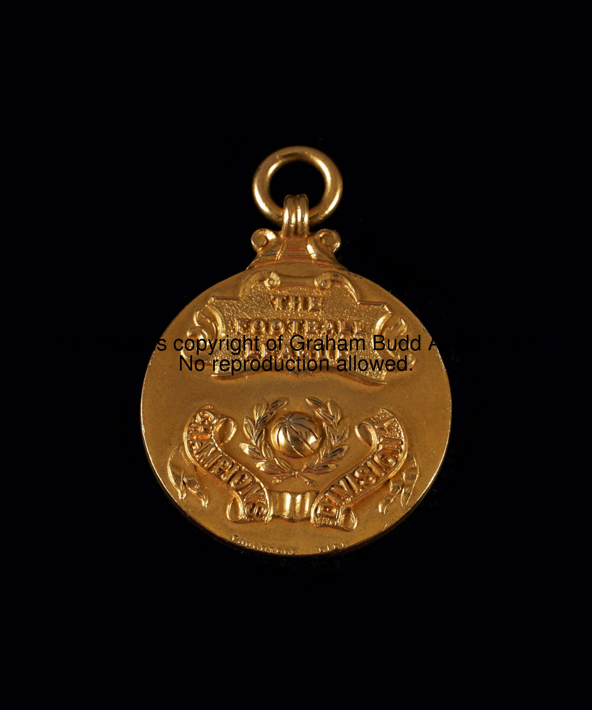 Alex Scott's 9ct. gold Football League Division One Championship medal season 1962-63, inscribed THE...