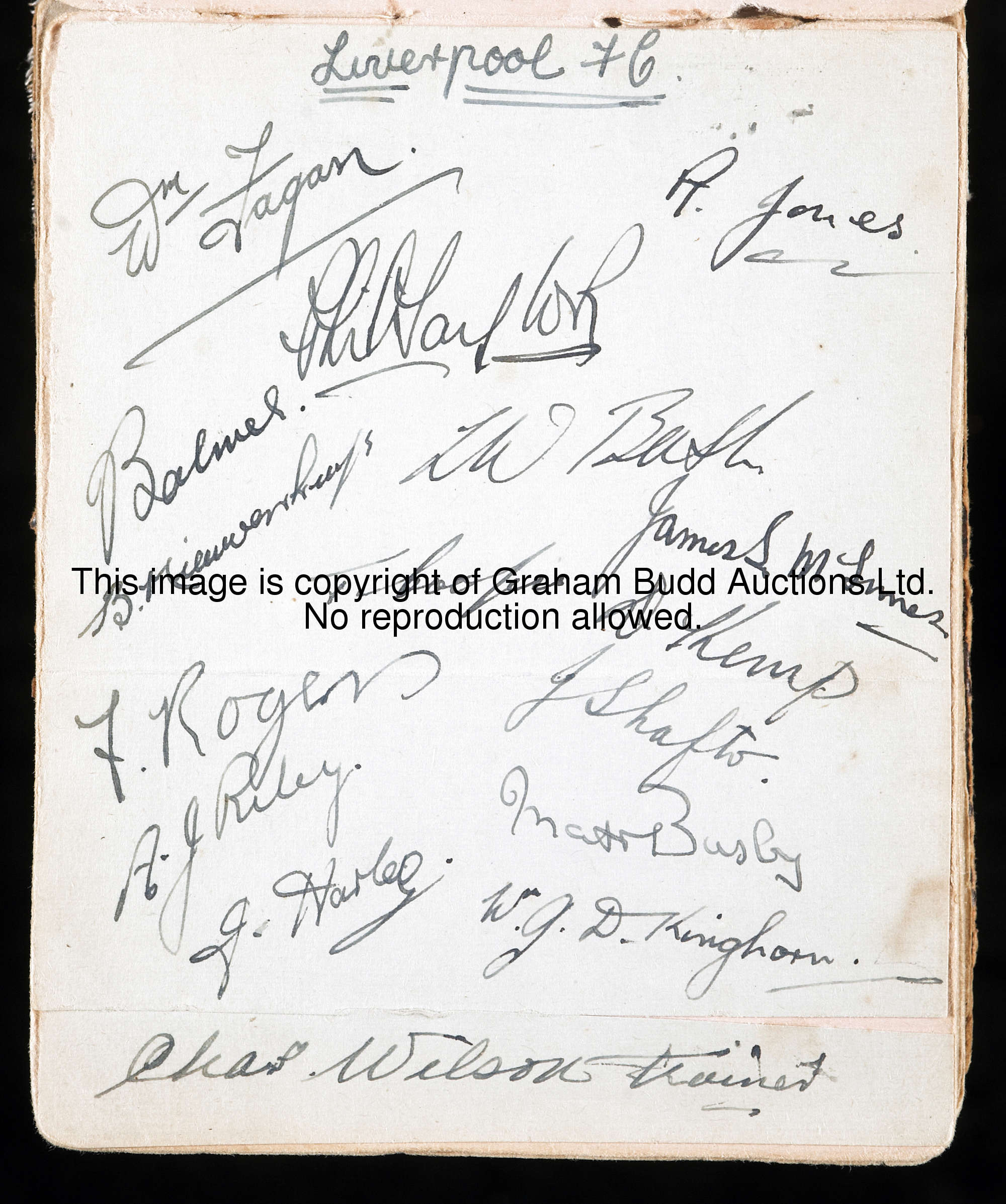 A football autograph album dating from season 1938-39, team-groups and part groups for Southend Unit...
