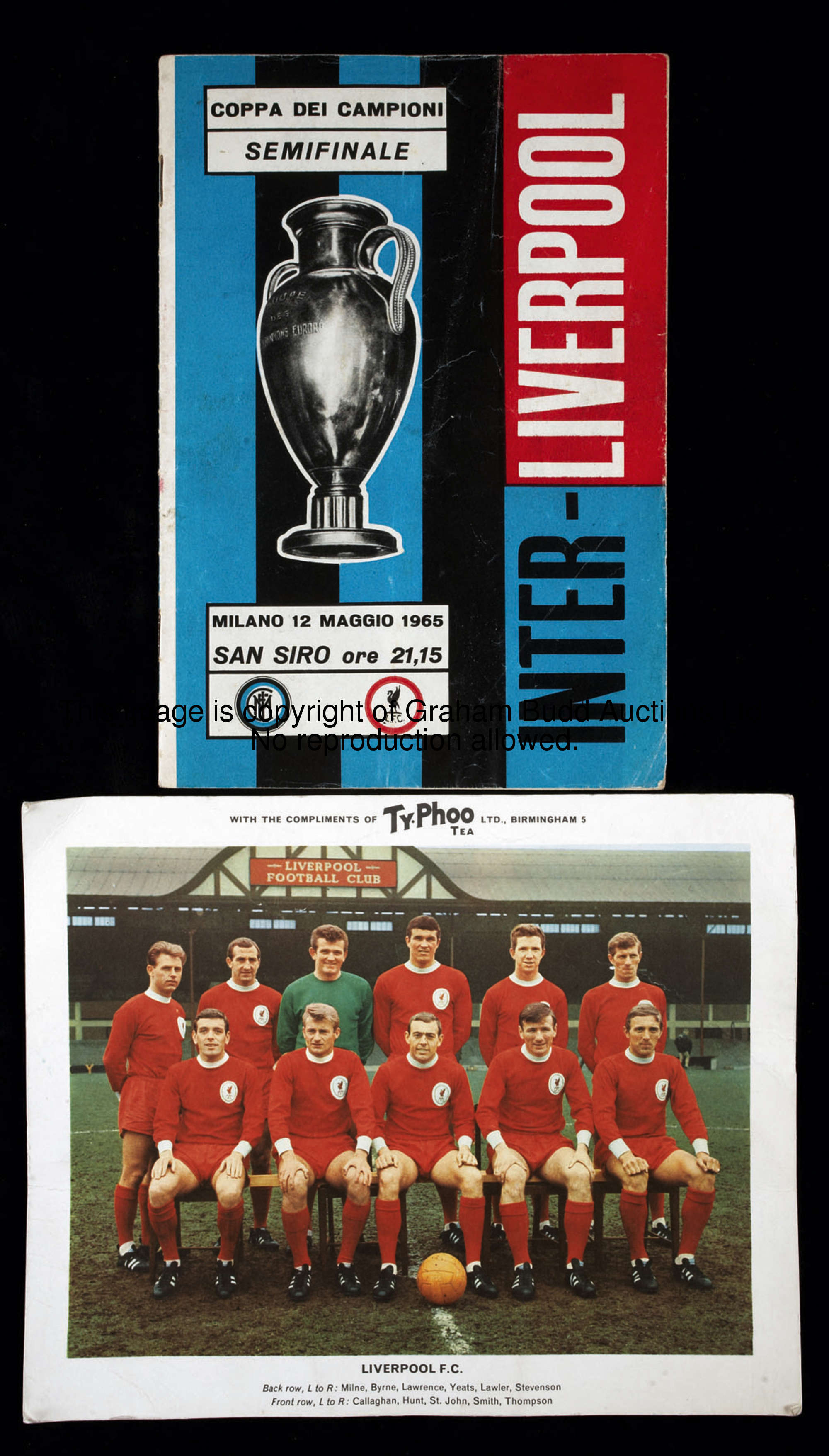 Inter v Liverpool 1965 European Cup semi-final programme, played at the San Siro, including approx. ...