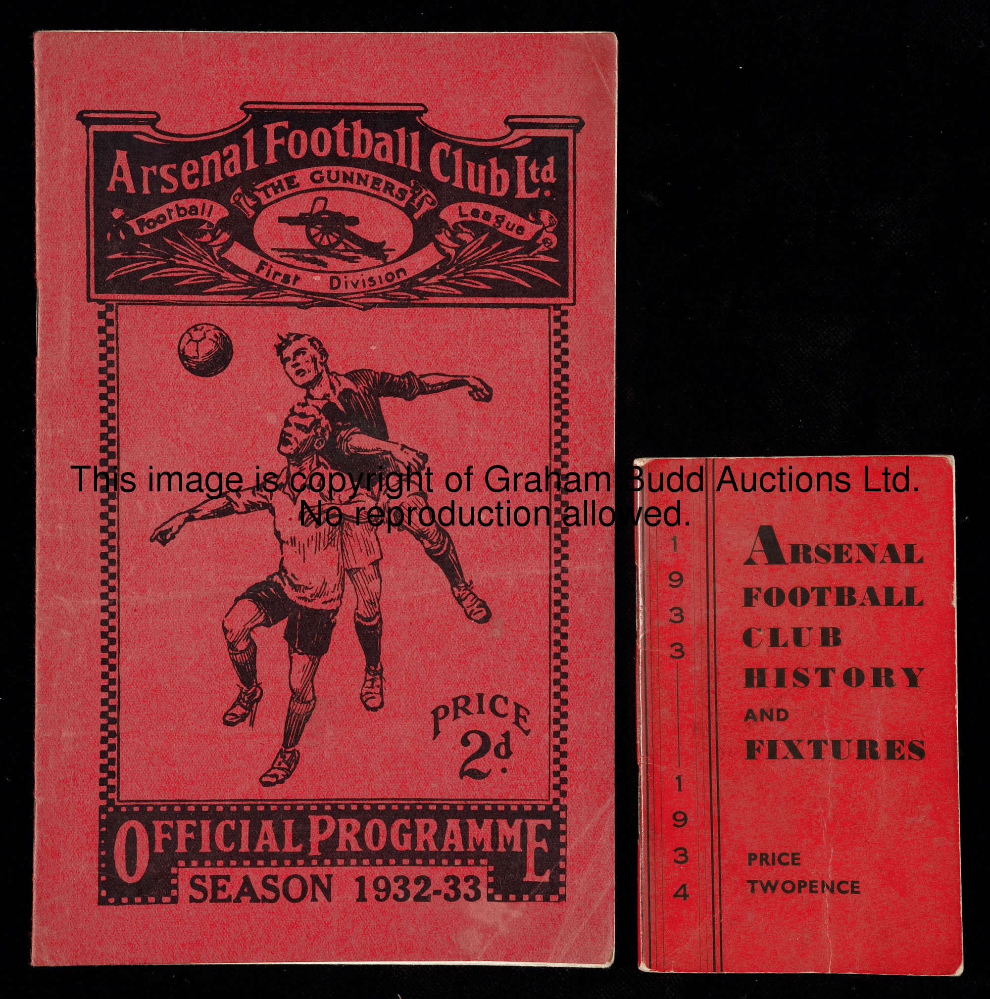 11 Arsenal home programmes dating from the Championship winning seasons of 1932-33, 1933-34 & 1934-3...