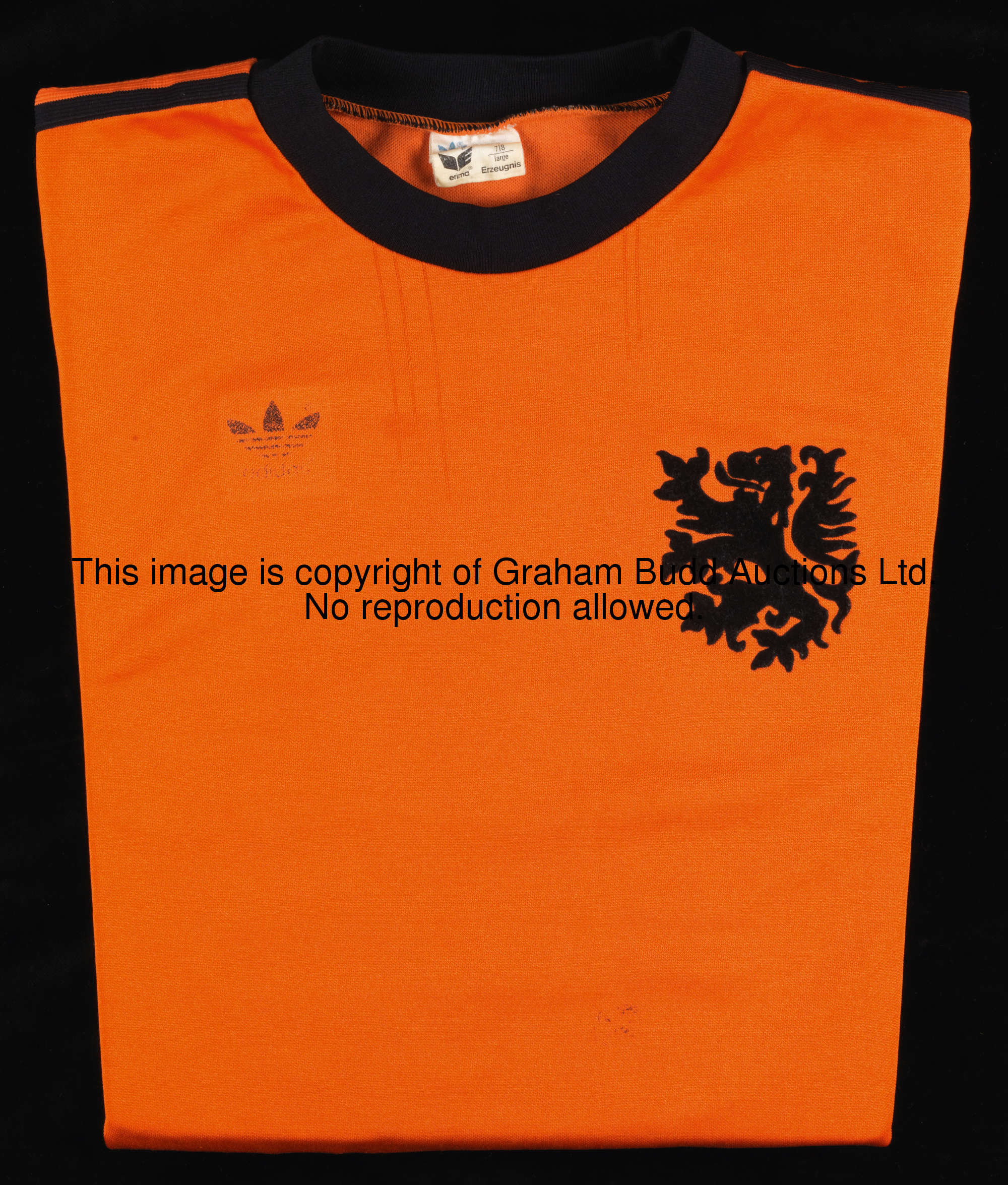 Johnny Rep: an orange Netherlands No.15 international jersey circa 1978, long-sleeved; sold together...