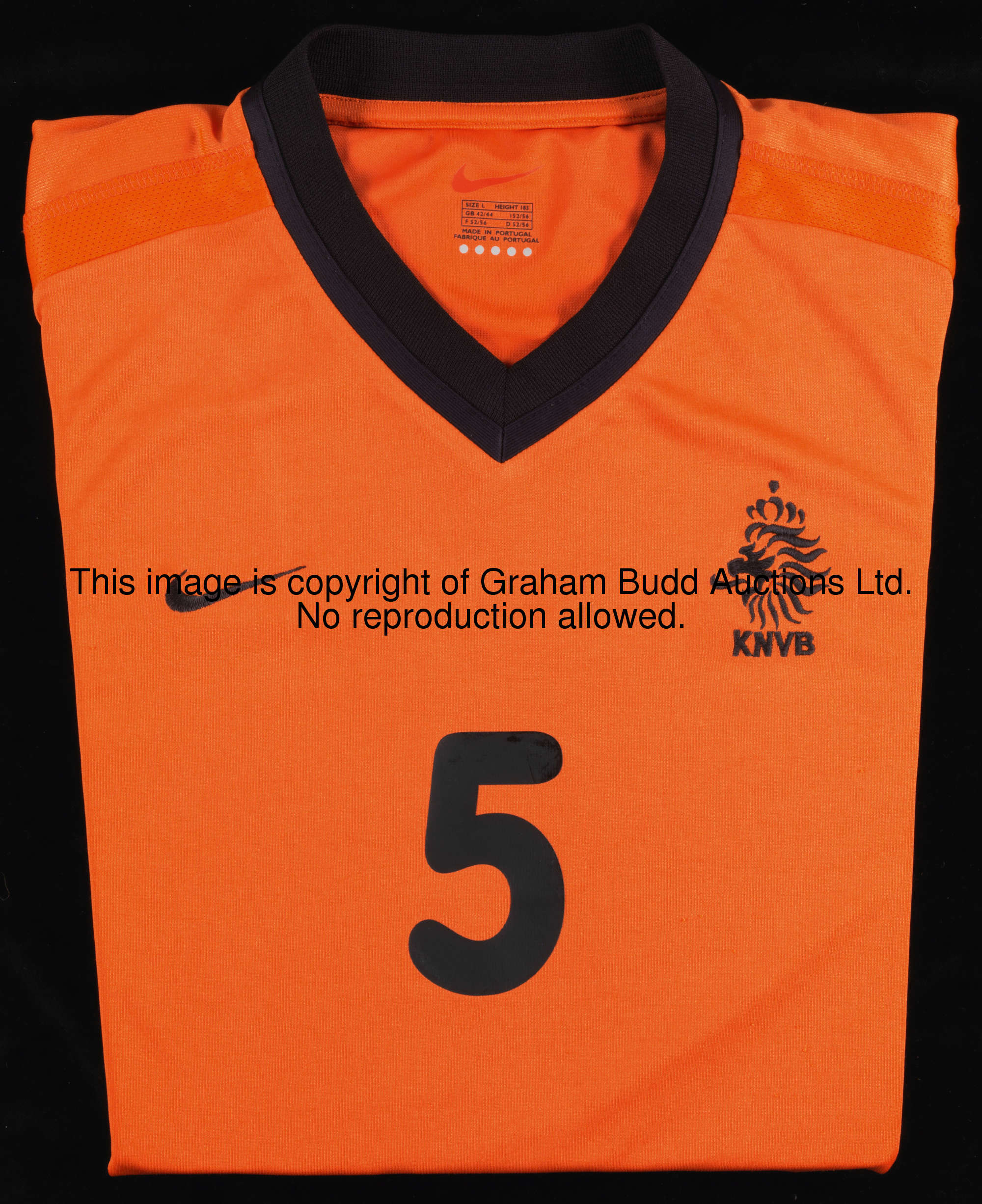 Frank de Boer: an orange Netherlands No.5 jersey circa 2002