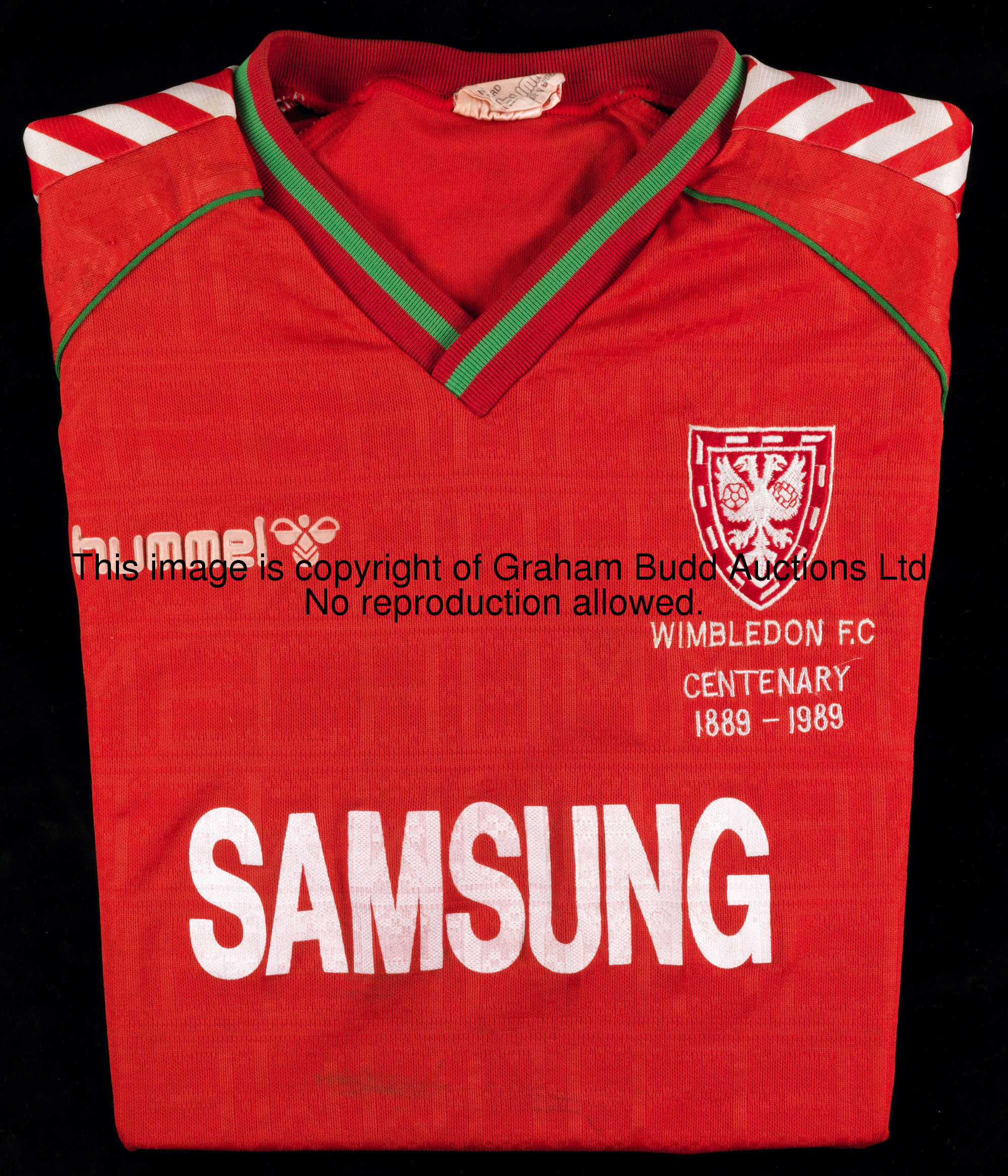 Dennis Wise: a red Wimbledon No.11 centenary season jersey 1989, short-sleeved; sold together with a...