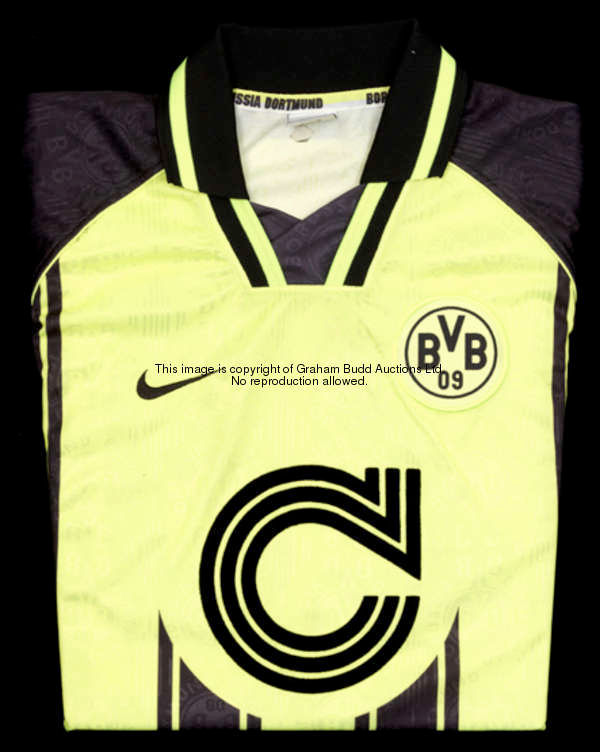 Vladimir But: a yellow & black Borussia Dortmund No.29 jersey from the 1996-97 Champions League semi...