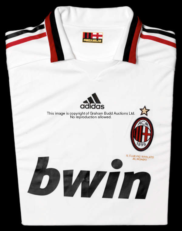 Marek Jankulovski: a white AC Milan No.18 change jersey from the 2009 World Football Challenge in th...