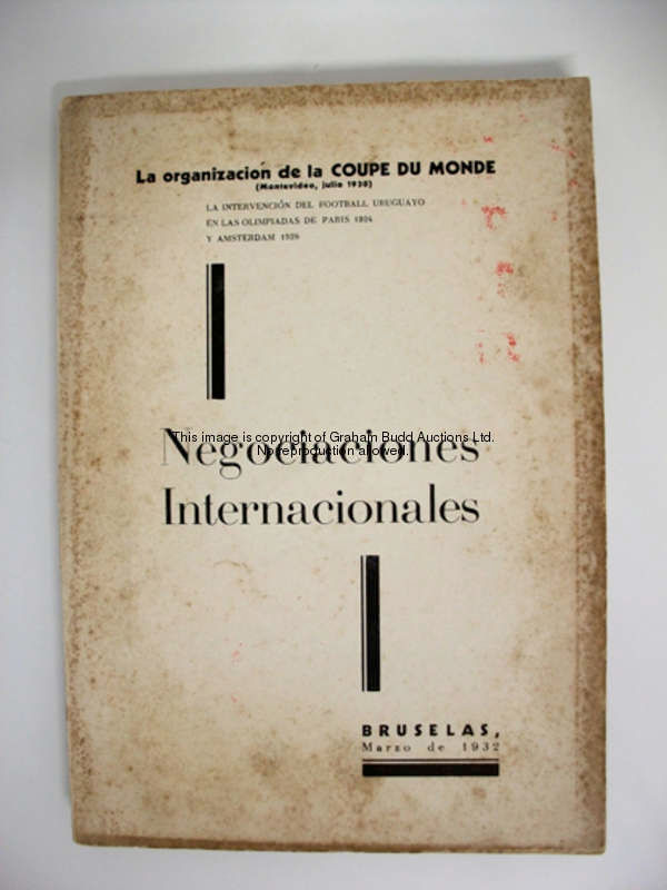 A book entitled Negociaciones Internacionales, La Organizacion de la Coupe du Monde, Brussels March ...