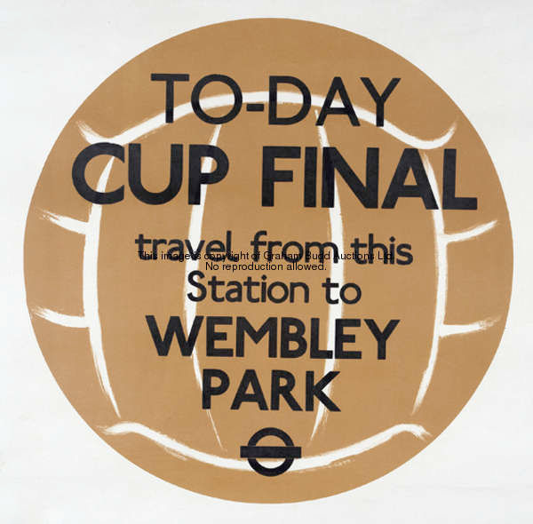 Unknown Artist 1937 F.A. CUP FINAL a London Transport poster, double royal size format, 101.6 by 63....