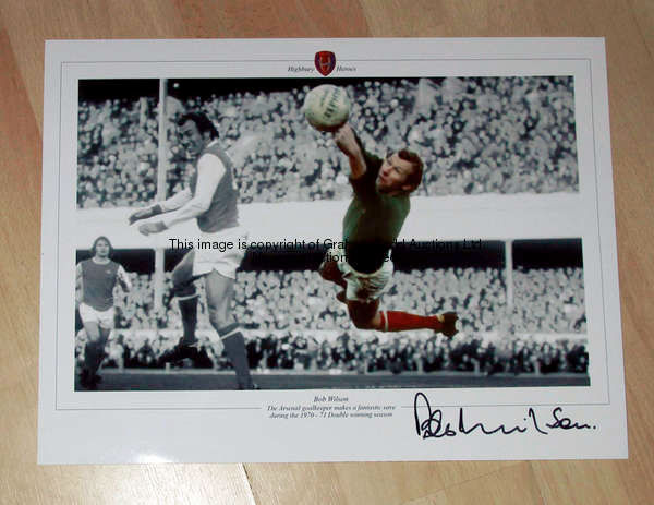 Arsenal memorabilia, comprising: a collection of 37 signed photographs of Arsenal players, nineteen ...