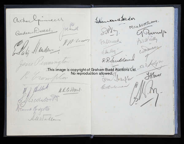 John Goodall's programme from the Football Association 75th anniversary banquet of 1938 autographed ...