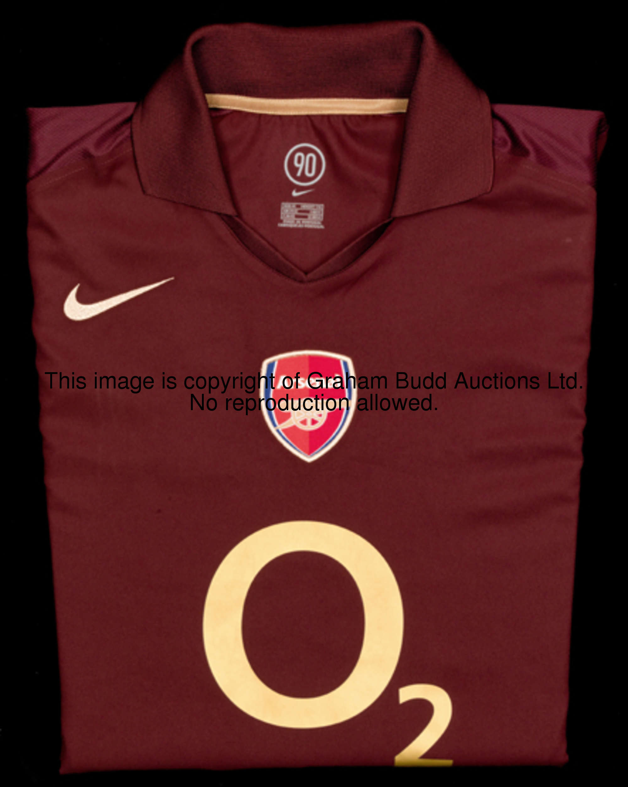 Mathieu Flamini: a redcurrant Arsenal No.16 Champions League jersey season 2005-06, the Champions Le...