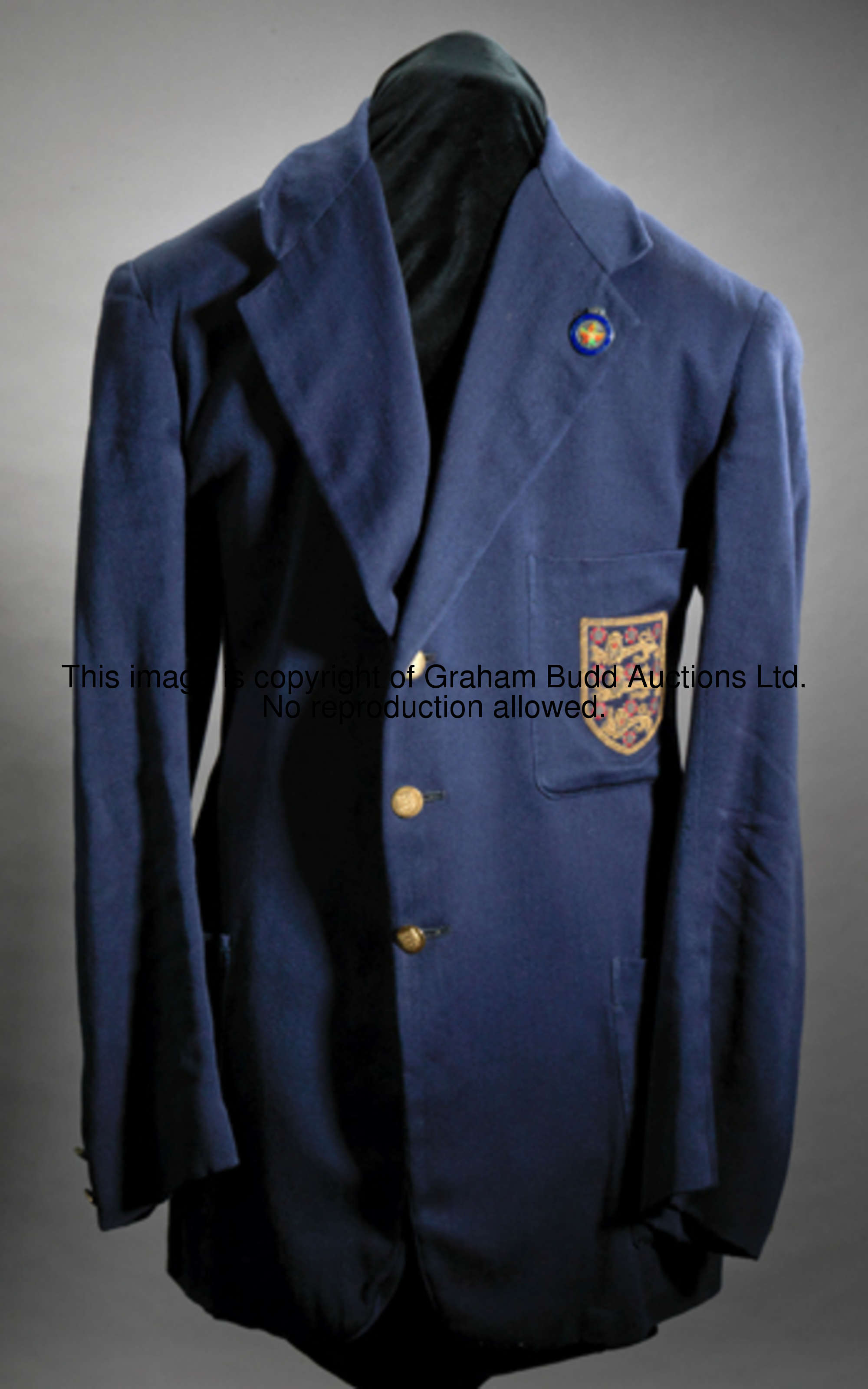 Jim Taylor's England blazer issued for the 1950 World Cup and the preceding Football Association Tou...