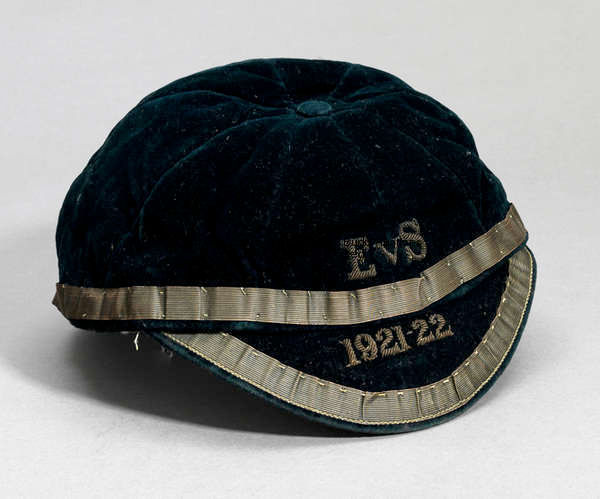 Len Capewell: a black England v Scotland cap season 1921-22, inscribed E v S, 1921-22  The present c...