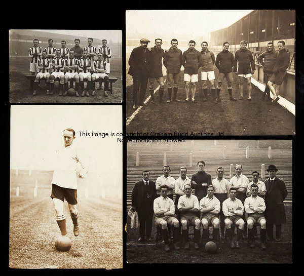 A collection of eight period press photographs all featuring the Everton and Preston North End playe...