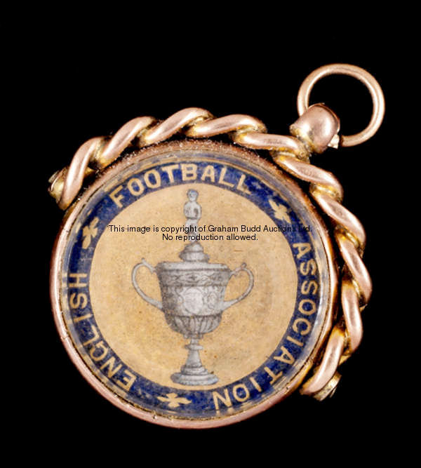 A 9ct. gold & enamel medal commemorating West Bromwich Albion's victory in the 1892 F.A. Cup final, ...