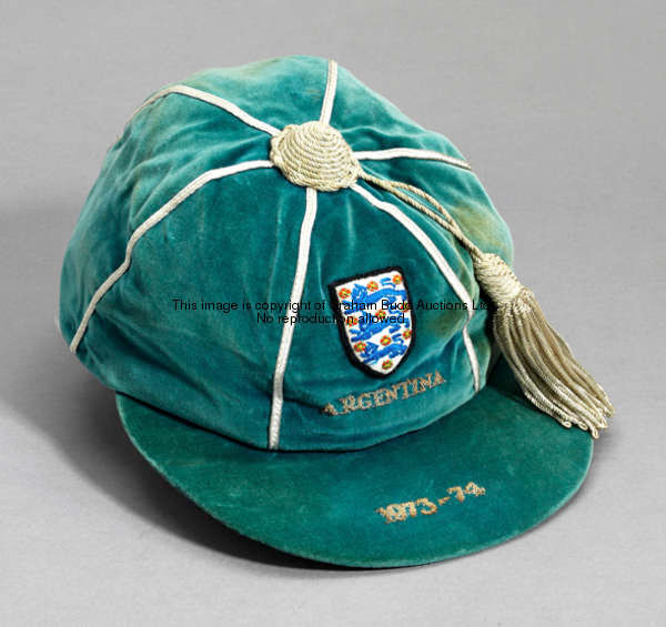 A blue England v Argentina international cap season 1973-74  This match was played at Wembley 22nd M...