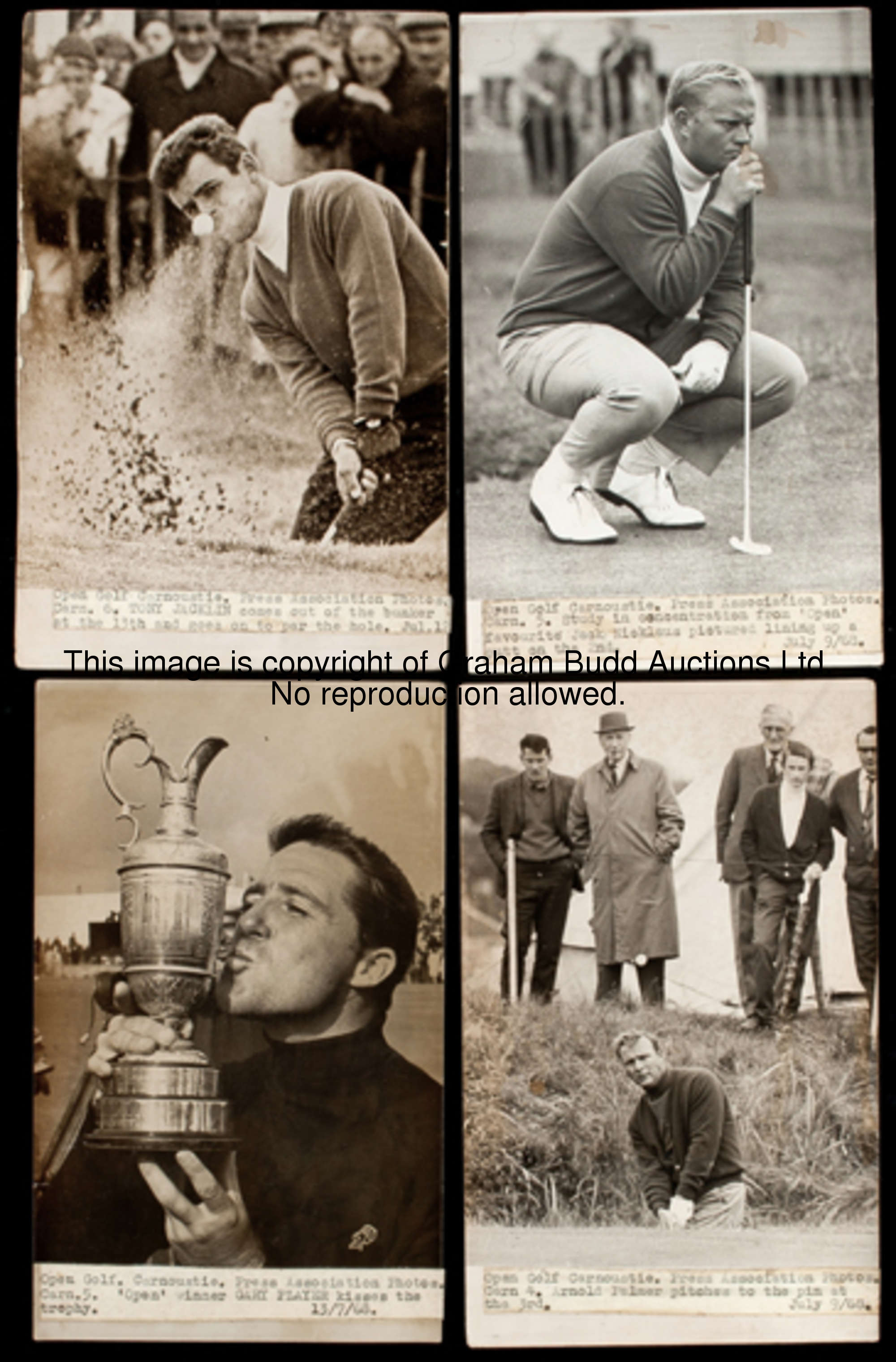 32 press photographs for the Open Golf Championship at Carnoustie in 1968, subjects comprising the w...