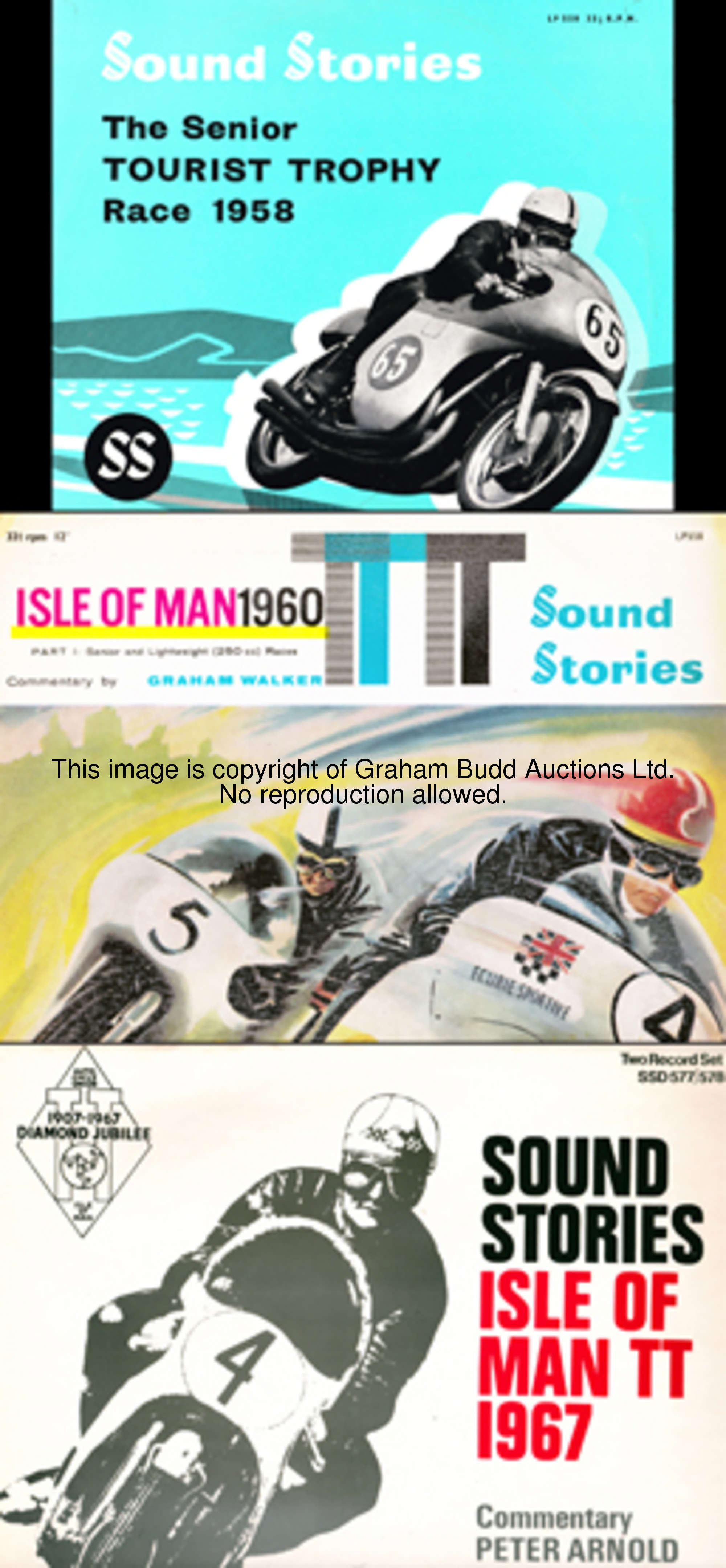 20 Isle of Man TT 1957-1968 LP recordings by Sound Stories,  every year from the 1958 Senior TT 10in...