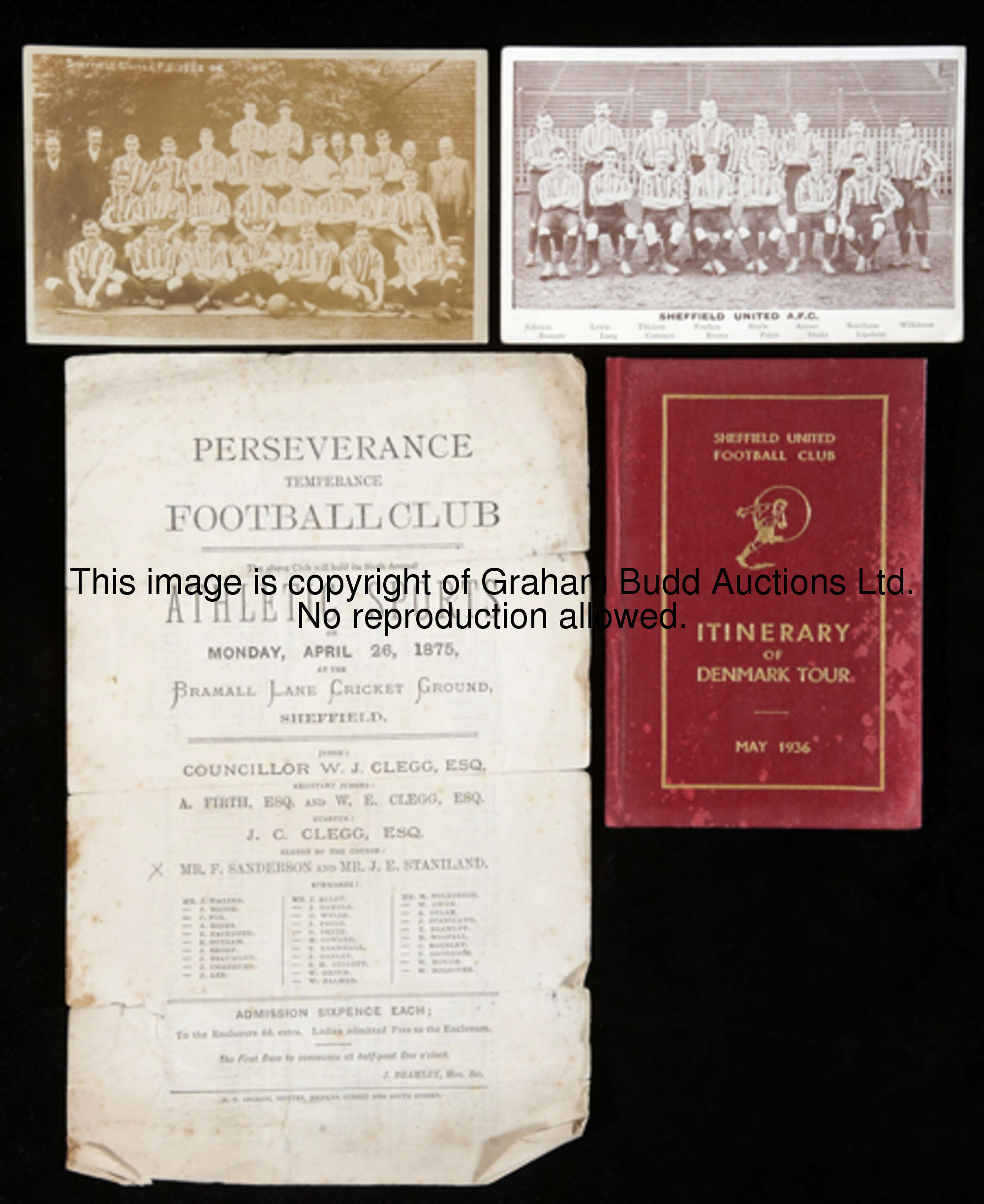 Frederick Sanderson Archive: items relating to Sheffield United Football Club, A Perseverance Temper...