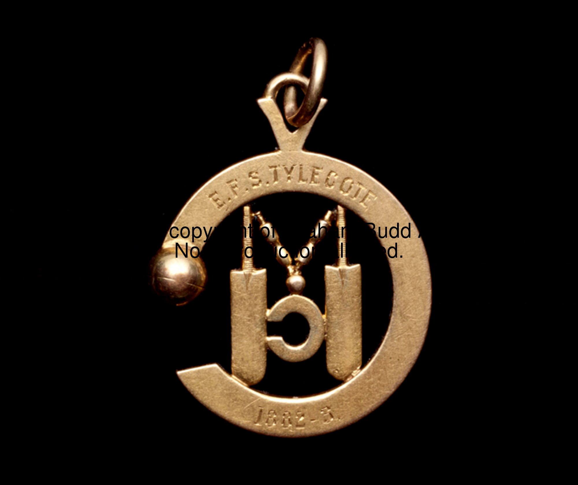 A rare and historic gold medal presented by the Melbourne Cricket Club to the English cricketer E.F....