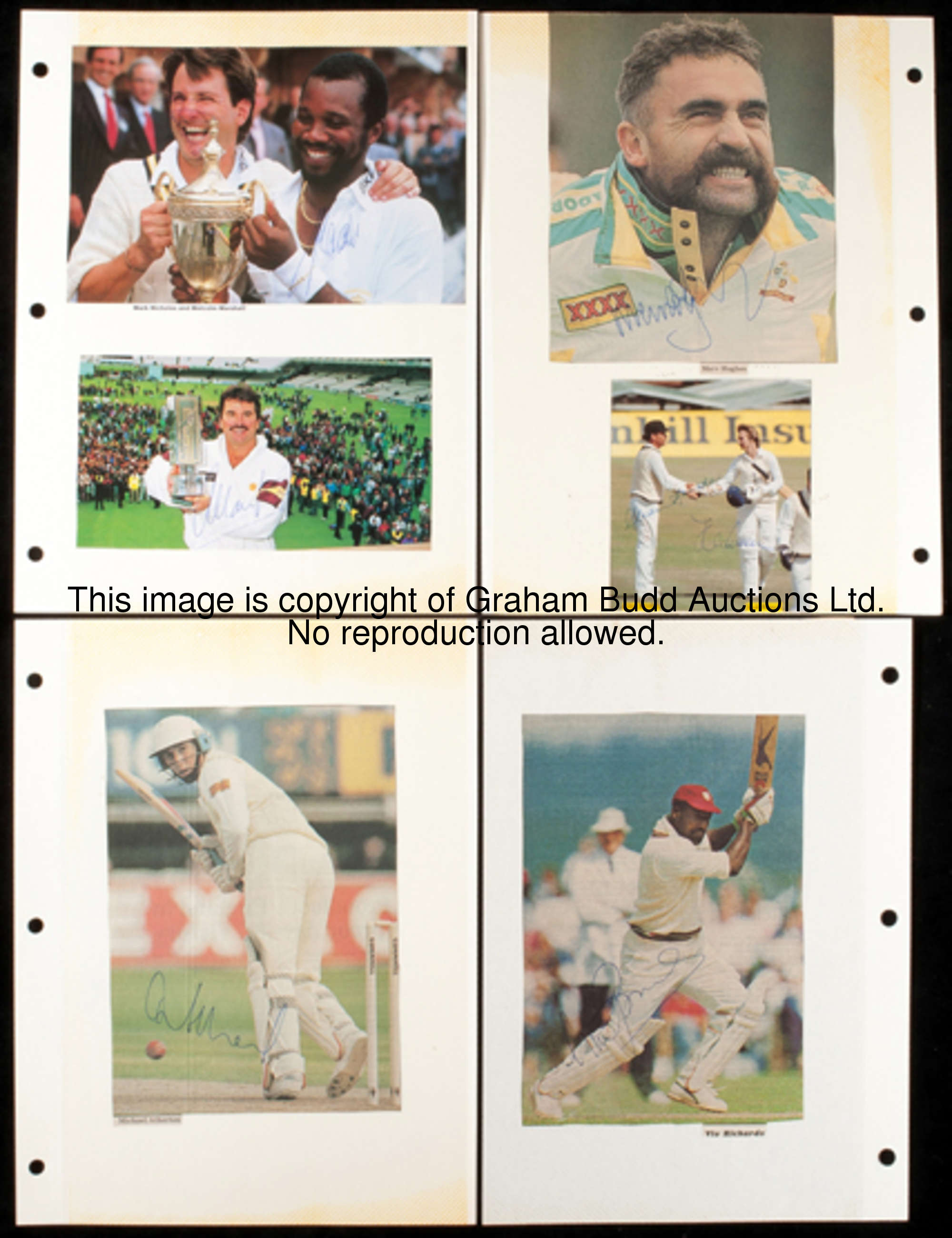 An extensive collection of modern cricket autographs mostly assembled during the 1990s at The County...