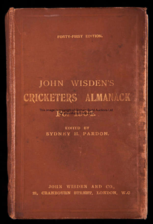 John Wisden's Cricketers' Almanack 1904. original hardback, wear to covers, loose at spine 