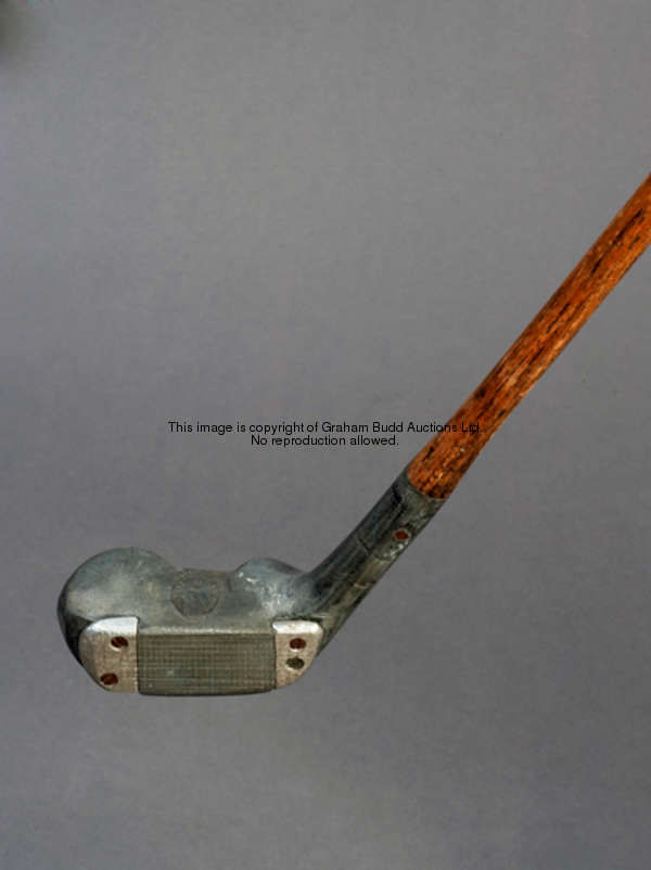 An extremely rare Stanley Sayner of Hallowes GC, Dronfield, aluminium patent putter circa 1920, reg ...