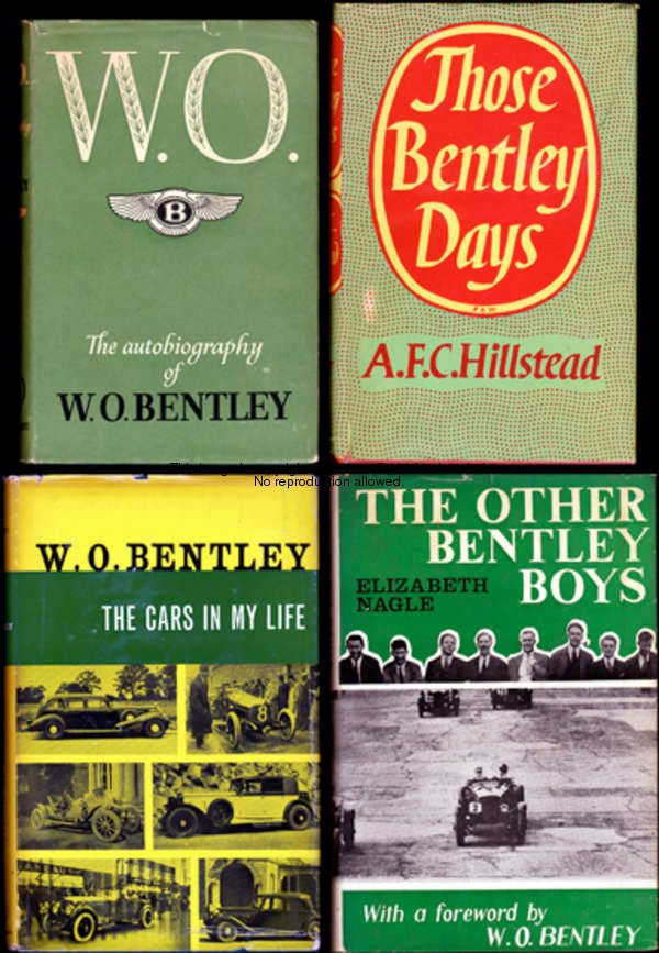 A collection of biographies and histories relating to W.O. Bentley, his cars and his racing team, mo...